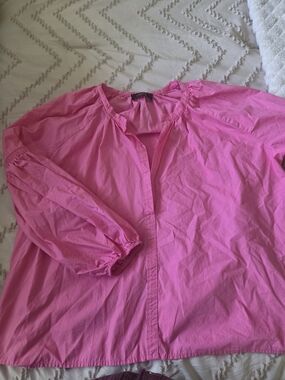 Pink Women's Peasant Blouse - Lightweight runs big
